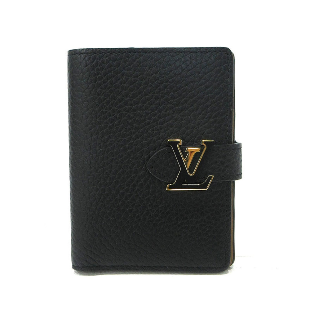 LOUIS VUITTON Vertical Wallet Compact Bi fold Black